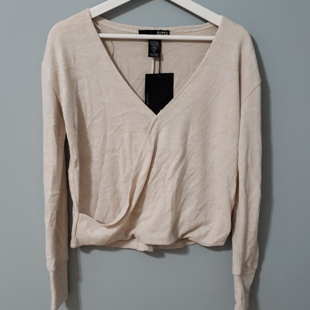 NWT Cross Front Sweater